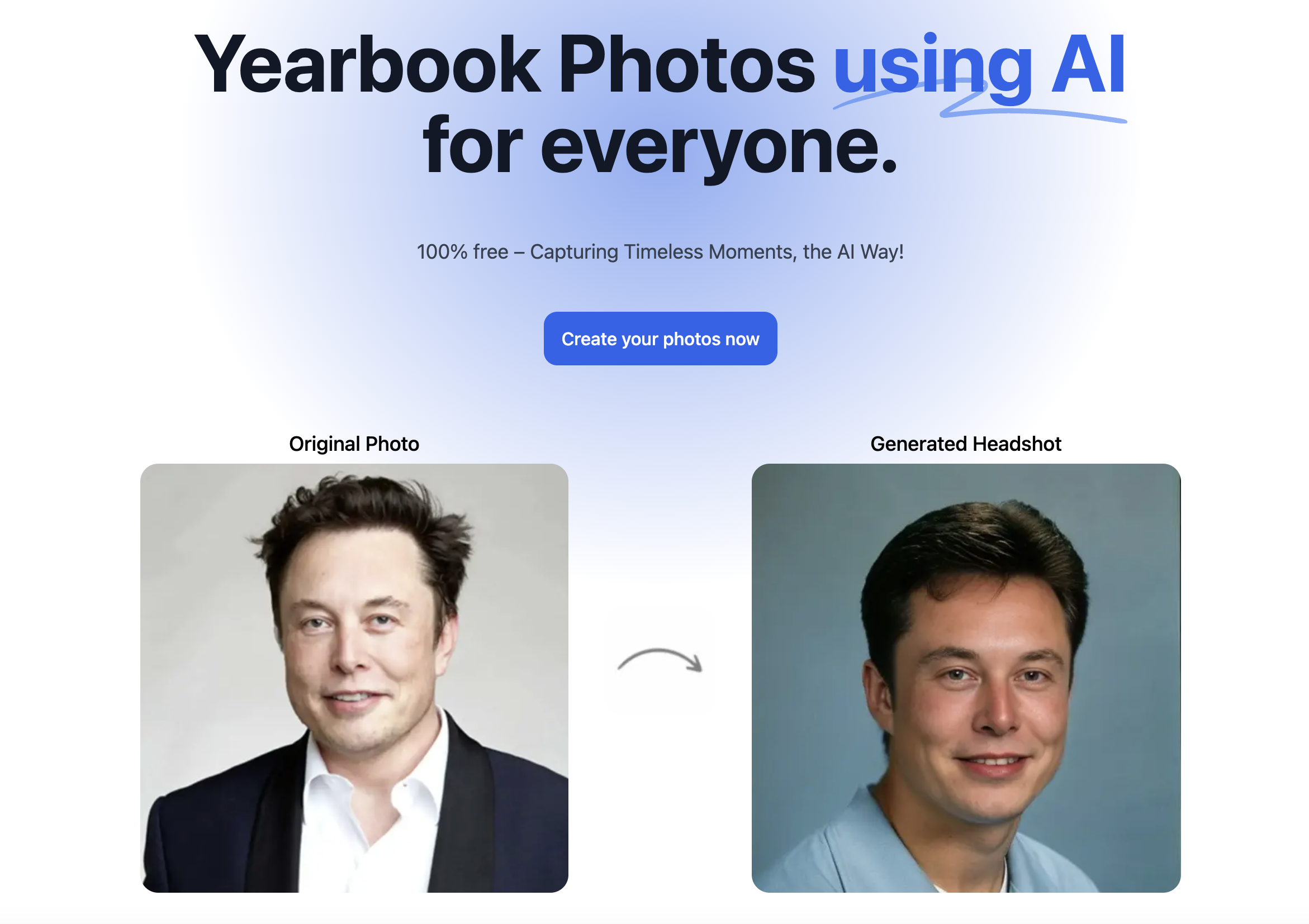 Yearbook Photos Generator using AI